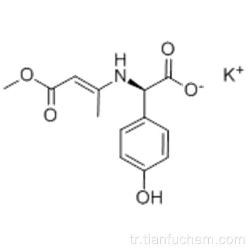 Benzenasetik asit, 4-hidroksi-a - [(3-metoksi-1-metil-3-okso-1-propen-1-il) amino] -, potasyum tuzu (1: 1), (57195599, aR) CAS 69416 -61-1